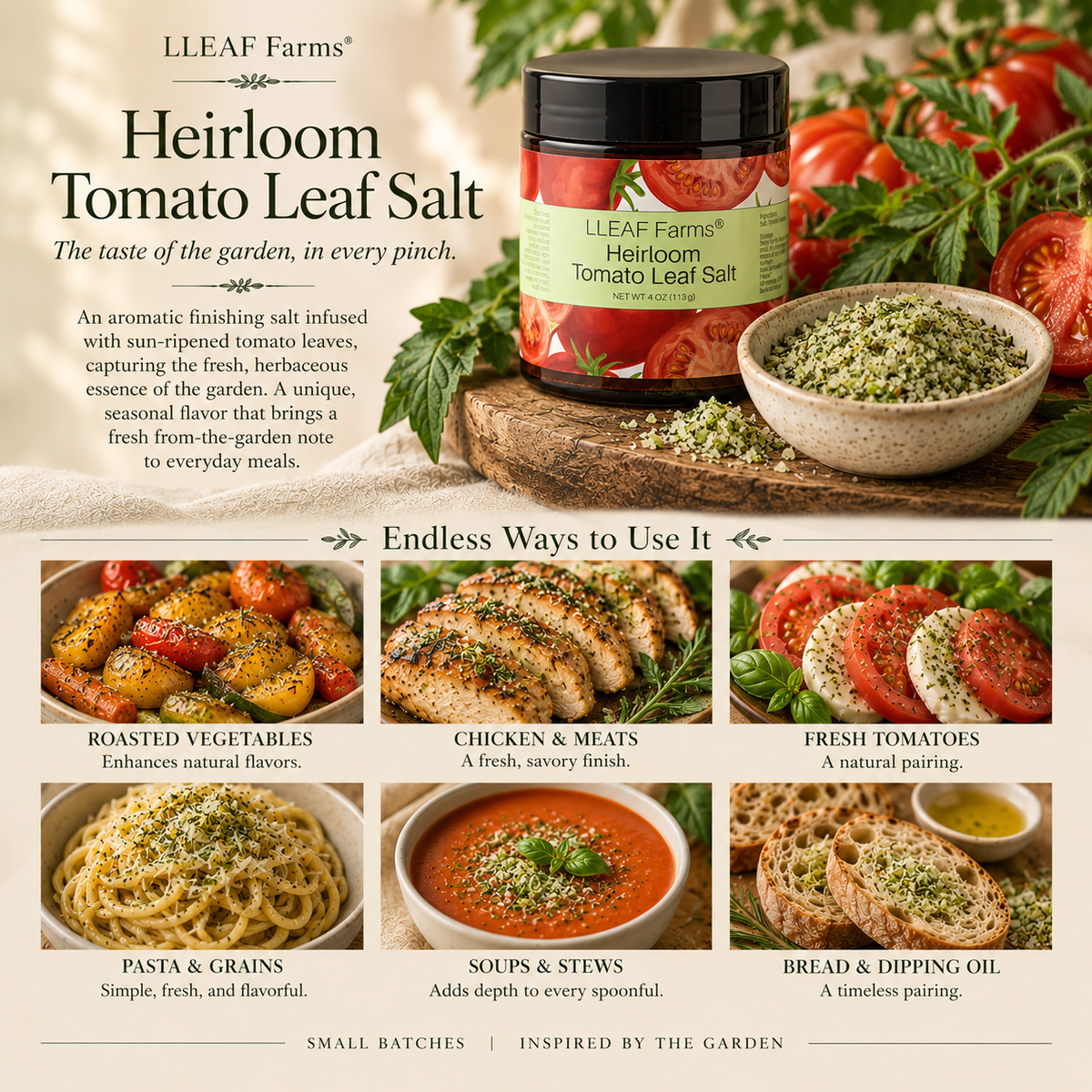 LLEAF® Farms - Heirloom Tomato Leaf Salt