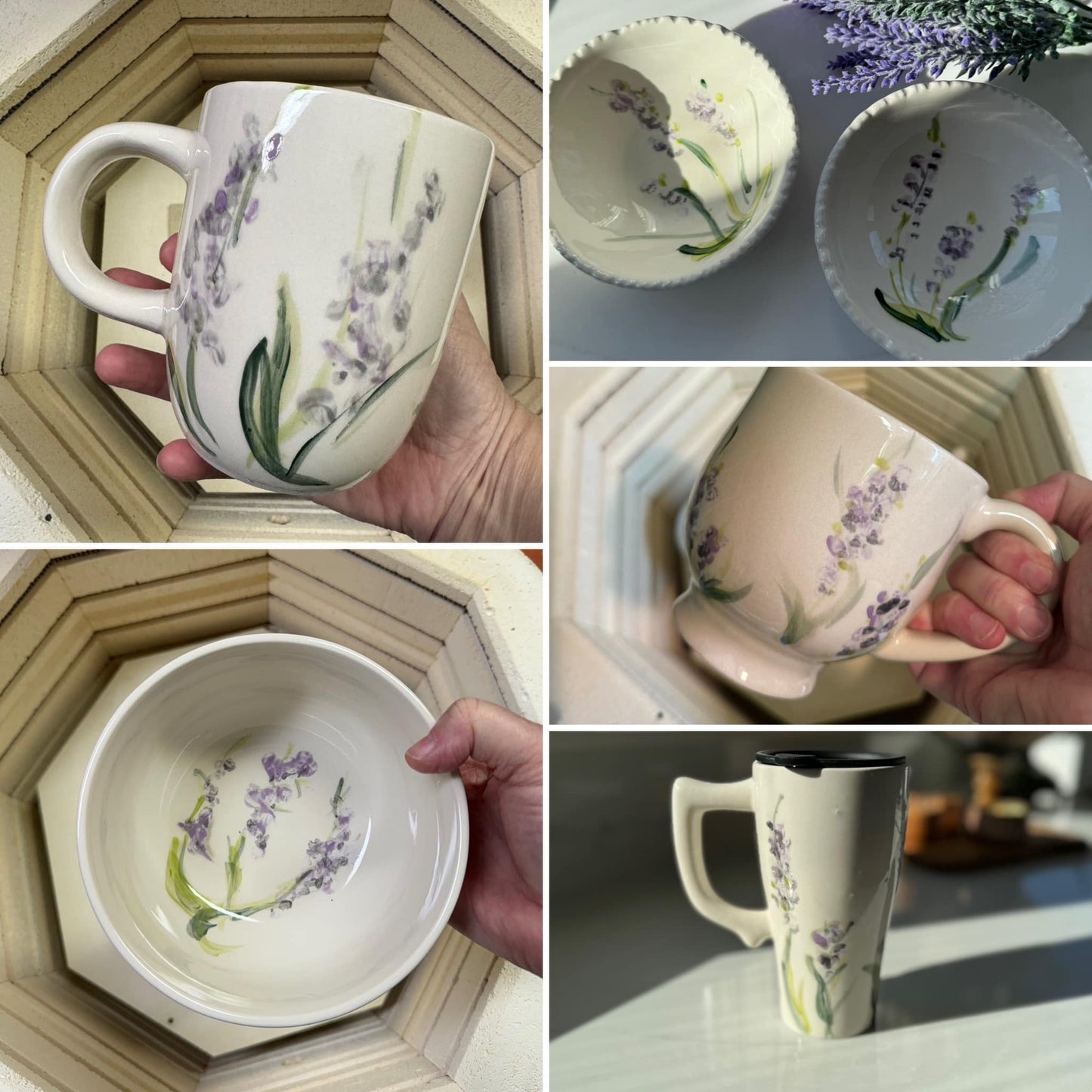 Lavender Ring Dish - Hand Painted and Signed