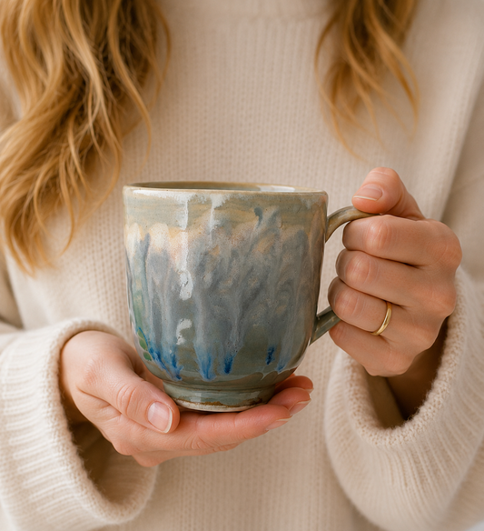 Seaside 10 oz Ceramic Mug | Allison Waggoner Ceramics