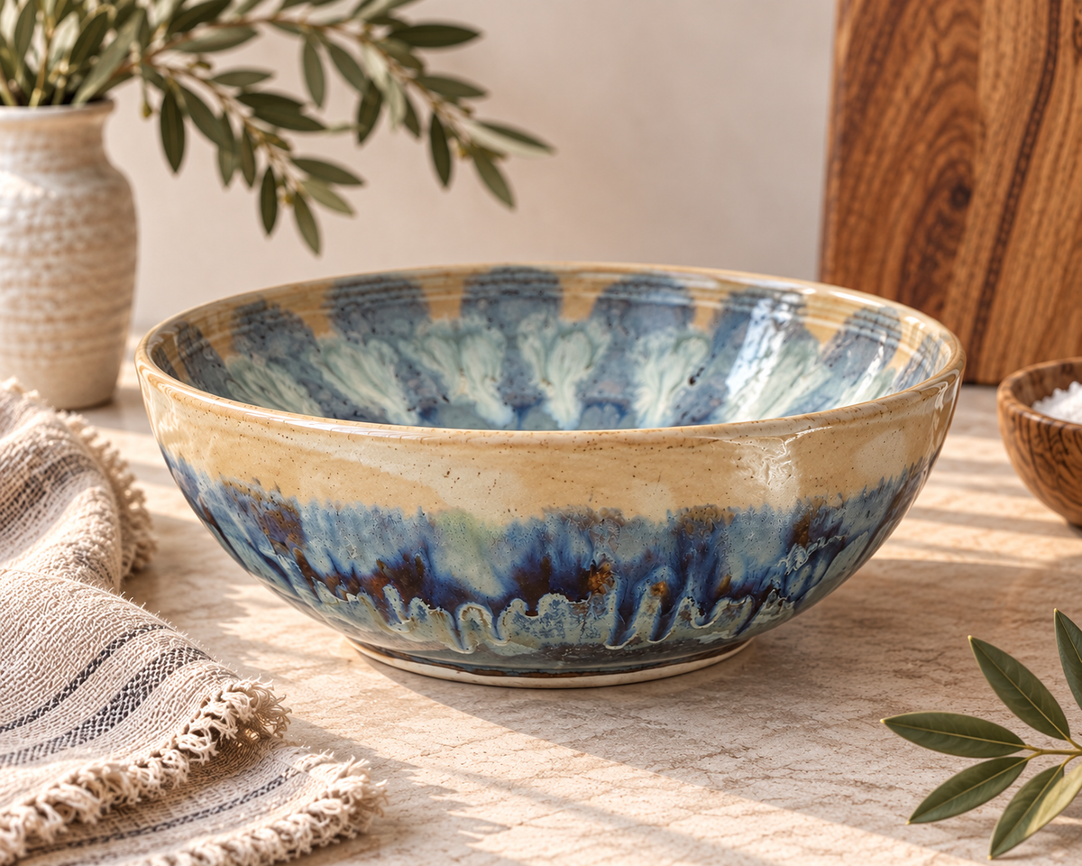 Coastal Storm Ceramic Serving Bowl - Designed by Allison Waggoner