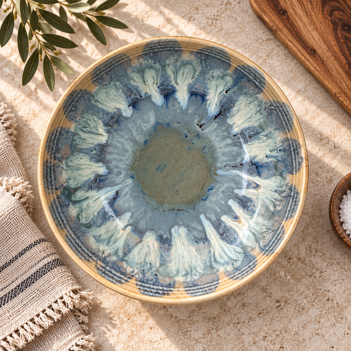 Coastal Storm Ceramic Serving Bowl - Designed by Allison Waggoner