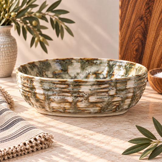 Woodland Mist Ceramic Serving Bowl | Allison Waggoner Ceramics