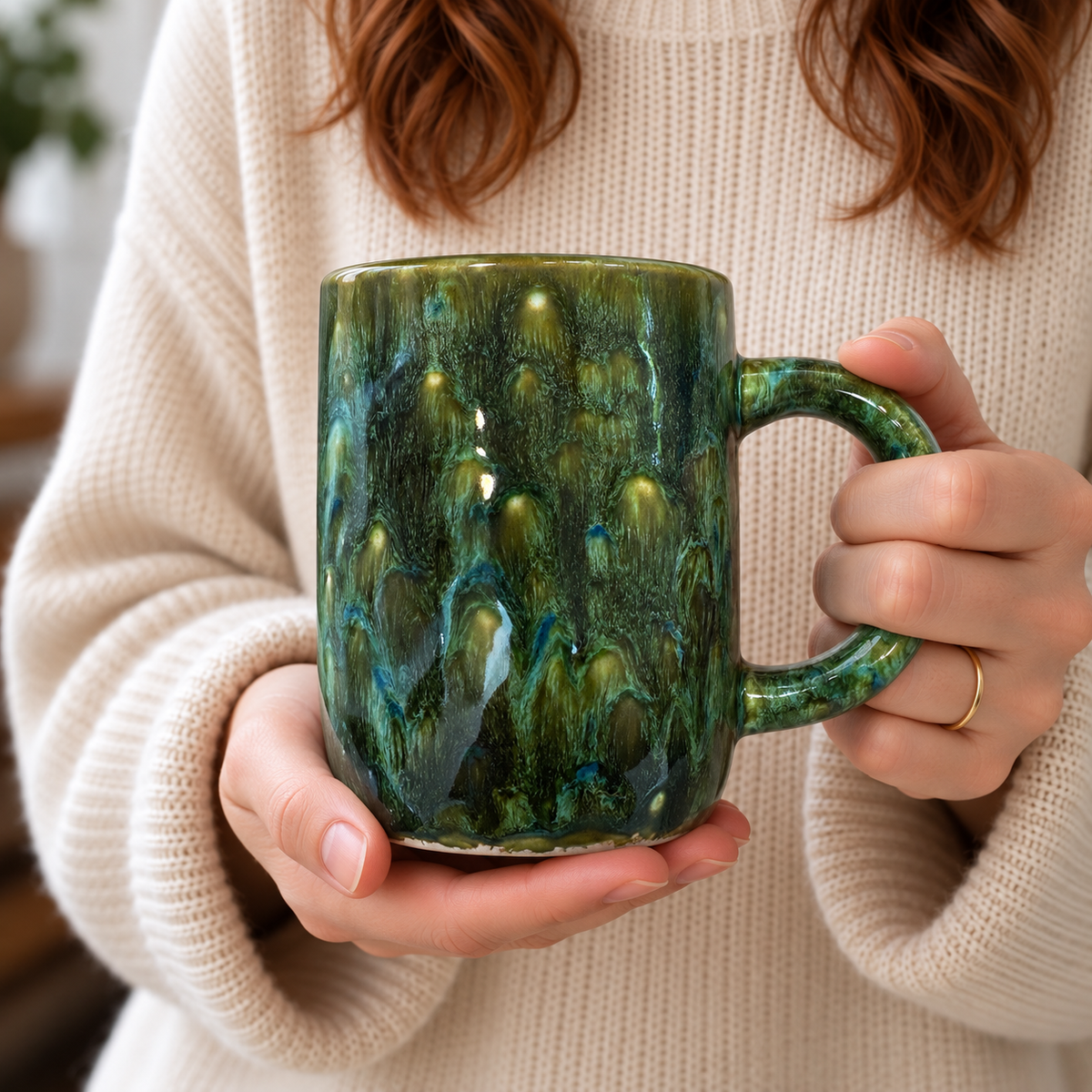 Waterlily 12oz Ceramic Mug | Allison Waggoner Ceramics