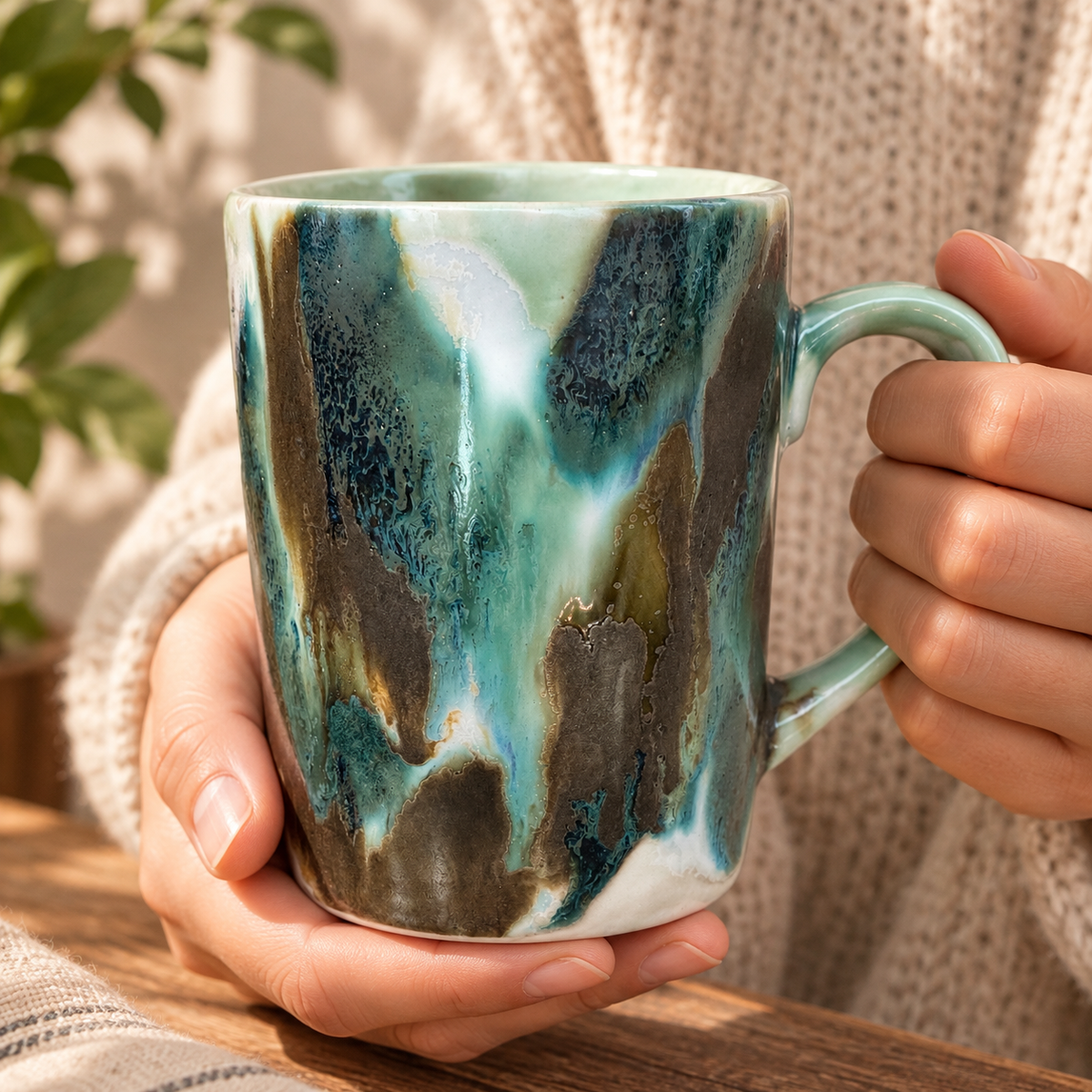 Ivy 14 oz Ceramic Mug | Allison Waggoner Ceramics