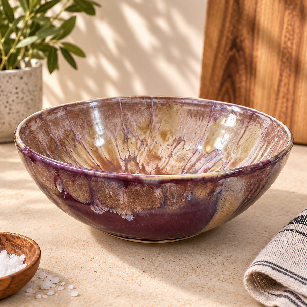 Autumn Bloom Ceramic Serving Bowl | Allison Waggoner Ceramics - One of a Kind