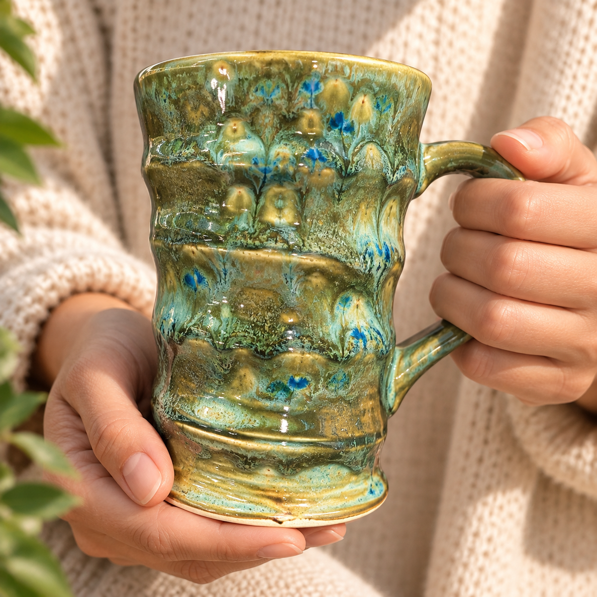 Wild Meadow 14 oz Ceramic Mug | Allison Waggoner Ceramics