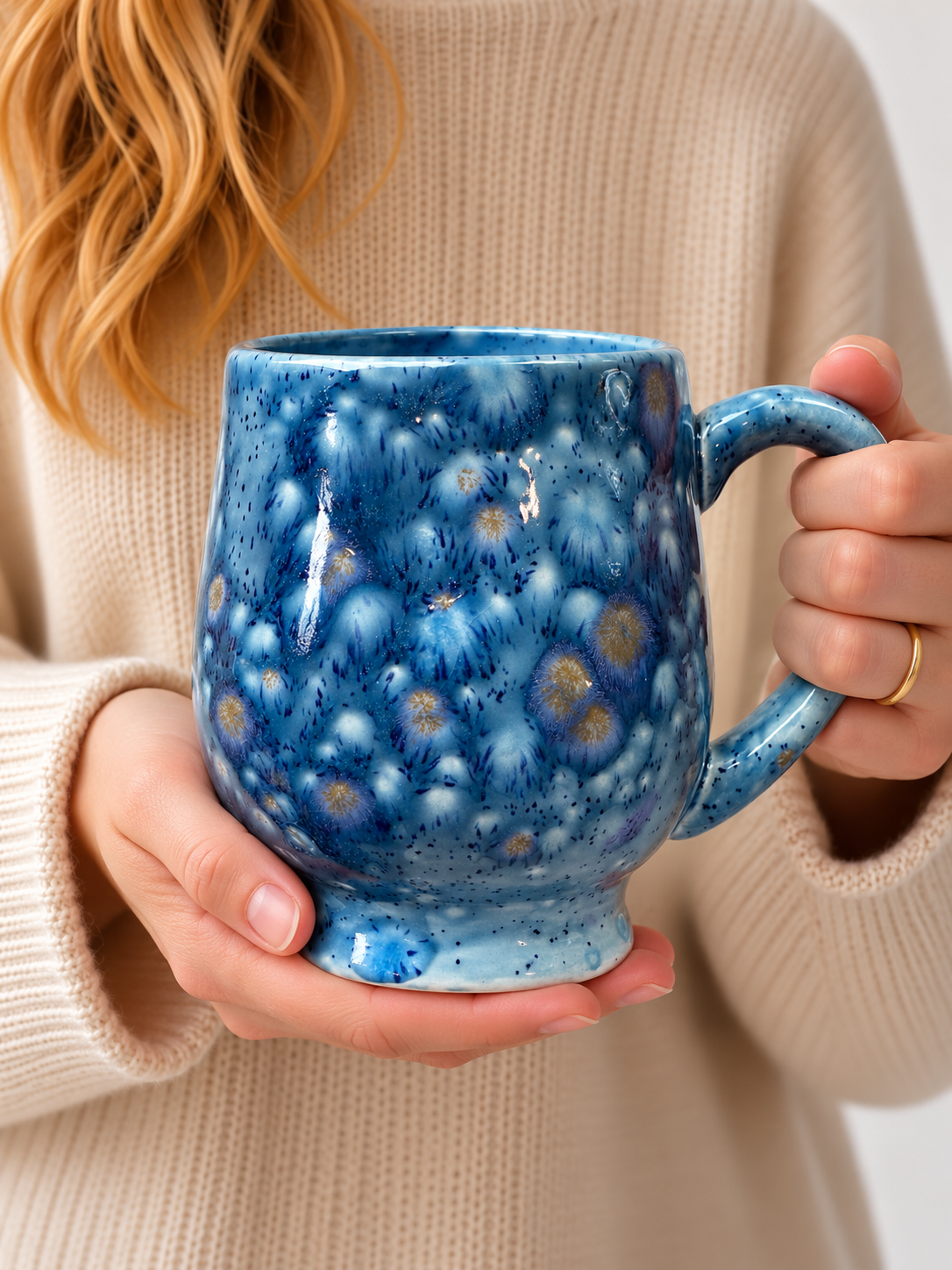 Stars  14 oz Ceramic Mug | Allison Waggoner Ceramics